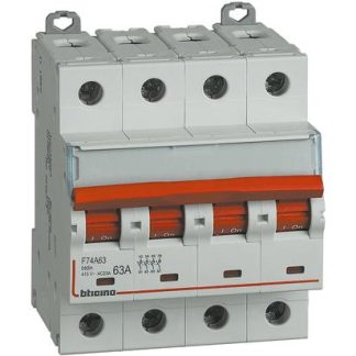 Interruttore sezionatore Bticino F74A63 serie Btdin, 4P, 63A, IP20