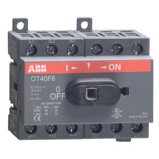 Sezionatore con interruttore ABB 1SCA104880R1001 OT25F6 serie OT, OT, 25A, Montaggio su base OT25F6, IP20
