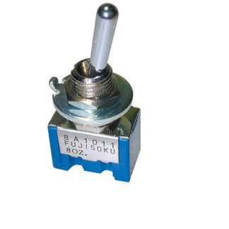 Interruttore a levetta No (On)-Off-(On) SPDT con terminali A saldare