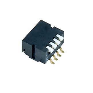 Piano Switch SMT SPST 100MA 6V 4 Pos Gul