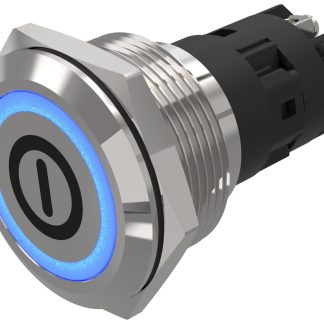 Interruttore a pulsante illuminato EAO, Momentaneo, SPDT, luminoso, 3A, IP65, IP67 Montaggio a pannello