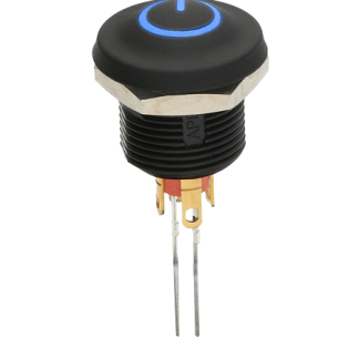 Interruttore a pulsante illuminato APEM, Momentaneo, NC/NA, luminoso, IP67, IP69K Montaggio a pannello