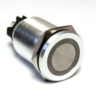 Interruttore a pulsante RS PRO, Momentaneo, SPST, luminoso, 5 A @ 250 V c.a., IP65 Montaggio a pannello