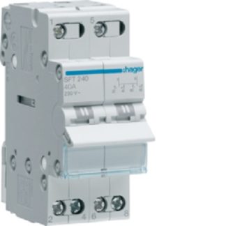 Interruttore modulare Hager, Scambio, DP3T, , IP20 Guida DIN
