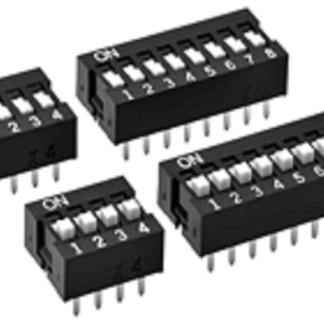 Slide DIP Switch SPST 8 Pos Thru Hole 25