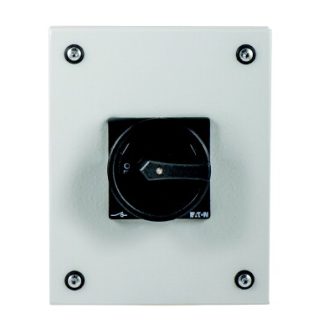 Interruttore di isolamento Eaton 197367 P3-63/SE3/SVB-SW/N, 3 poli + N, 63A, montaggio su superficie, IP65
