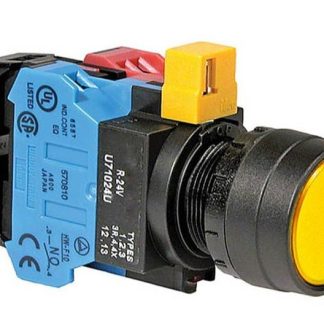 Pulsante Idec, Momentaneo, SPST, luminoso, IP20, IP65 Montaggio a pannello