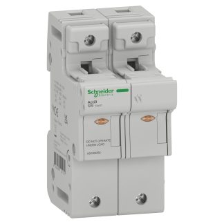 Sezionatore portafusibili Schneider Electric A9GSB250, corrente max 50A Integrato, 2, fusibile 14 x 51mm, guida DIN