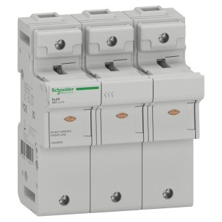 Sezionatore portafusibili Schneider Electric A9GSB392, corrente max 125A Integrato, 3, fusibile 22 x 58mm, guida DIN