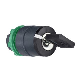Teste selettori Schneider Electric ZB5, 3 posizioni, Ø 22mm, Interruttore a chiave