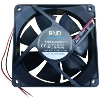 Ventola assiale in c.c. RND, 114.7cfm, 24 V c.c., 120 x 120 x 38mm