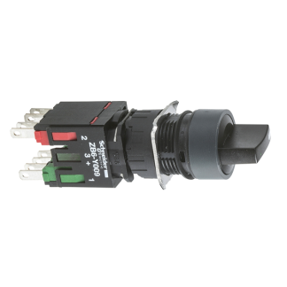 Selettore Schneider Electric XB6AD225B a 2 posizioni , diam. foro 16mm