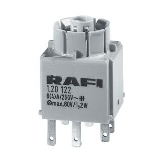 Elemento interruttore a pulsante RAFI, SPDT, 250V