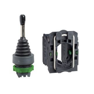 Interruttore joystick Schneider Electric XD5PA22 Ritorno a molla, tenuta IP66, assi 2