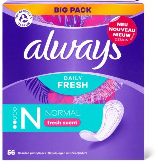 Always Daily Fresh · Ежедневные прокладки · Нормальный - Свежий аромат 56шт