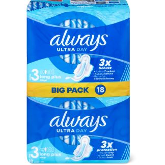 Always Ultra Day · Гигиенические прокладки · Размер 3 — Длинные плюс 18шт
