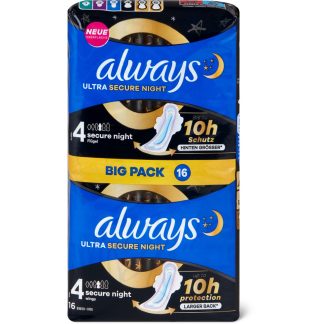 Always Ultra Secure Night · Гигиенические прокладки · Размер 4 — Ночные 16шт