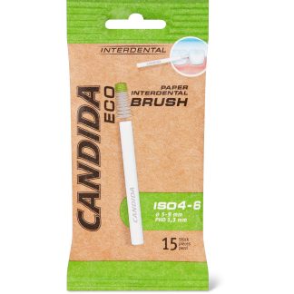 Candida Eco Interdental · Бумажный межзубной ершик · ISO 4-6 15шт