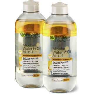 Garnier SkinActive · Мицеллярная вода · Всё в одном 2 × 400 мл