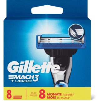 Gillette Mach3 Turbo · Лезвия для бритвы · 3 лезвия 8шт