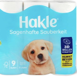 Хакле · Туалетная бумага · 3 слоя 9шт