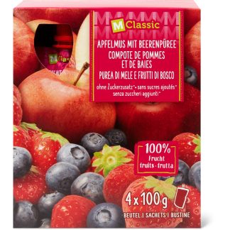 M-Classic · яблочное пюре · и ягоды 4 × 100гр.