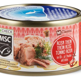 Мигрос · Розовый тунец MSC · в соевом масле 4 × 155гр.