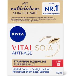Nivea Vital Soja · Дневной крем против старения · Для зрелой кожи, SPF 15 50 мл