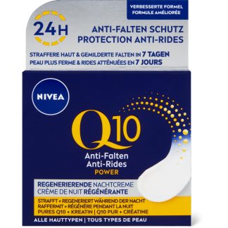 Nivea Q10 Power · Ночной крем против морщин · Для всех типов кожи 50 мл