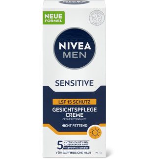 Nivea Men Sensitive · Увлажняющий крем · Для чувствительной кожи, SPF15 75 мл