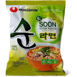 Nongshim Veggie Ramyun · Суп с лапшой · Неострый 2 × 112гр.