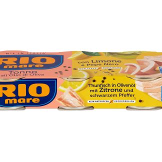Rio Mare · Тунец MSC в оливковом масле · С лимоном и перцем 3 × 52гр.