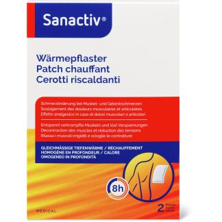 Sanactiv Medical · Согревающие пластыри · Равномерный прогрев по глубине - 8 ч 2шт