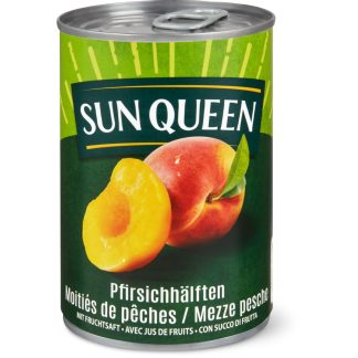 Sun Queen · Половинки персика с персиковым соком 235гр.