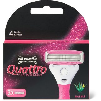 Wilkinson Quattro · Лезвия для бритвы · 4 лезвия 3шт