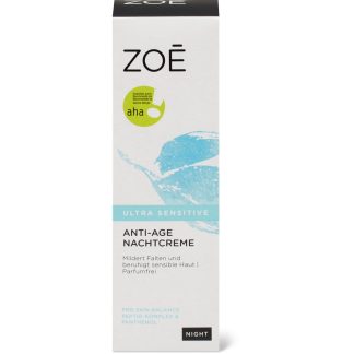 Zoé aha! Ultra Sensitive · Ночной уход против старения 50 мл