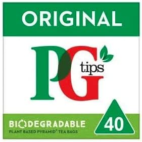 PG tips Pyramid Teabags - 40 per pack (0.26lbs)