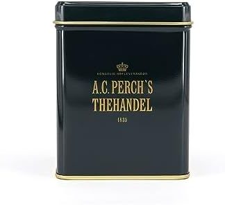 A.C. Perch's Tea Tin For Loose Tea 100g | Dark Green Tea Box | Classic Square Tea Box | Elegant And Practical Storage For Loose Tea And Tea Bags