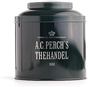 A.C. Perch's Tea Tin For Loose Tea 100-200g | Green Tea Box | Classic Round Tea Container | Practical And Convenient Storage For Loose Tea And Tea Bags