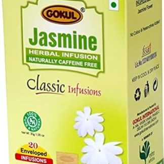 Gokul Jasmine Tea for Weight Loss, Relaxation and Calm Mind, for Water Retention, Anti-oxidant Rich -30 Grams x Pack of 3, 20 Enveloped Infusions Per Pack