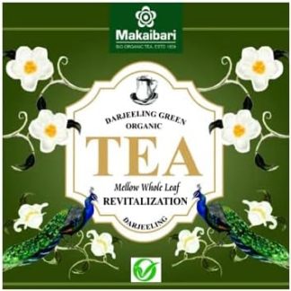 Makaibari Biodegradable Organic Fuso Pyramid Tea Bag Dargeeling Green Organic | Usda Certified Premium Green Tea | Anti-Oxidants, Immunity Booster | 100% Organic | 50 Tea Bags |