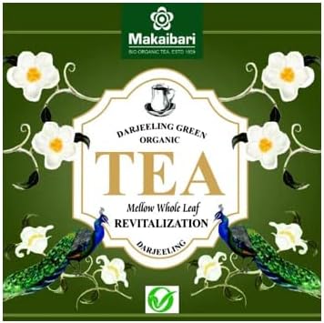 Makaibari Biodegradable Organic Fuso Pyramid Tea Bag Dargeeling Green Organic | Usda Certified Premium Green Tea | Anti-Oxidants, Immunity Booster | 100% Organic | 50 Tea Bags |