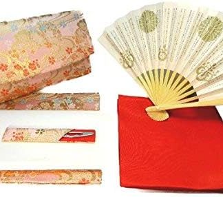 Tea ceremony lesson introductory 6 -piece set three fold type silk wrapper ( red ) Three fold ( pink ) Urasenke tea ceremony lesson introductory set for women lesson introductory set tea utensils
