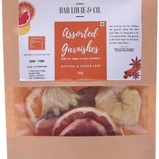 Bab Louie & Co. Assorted Dehydrated Fruits Garnishes For Cocktail, Mocktail, Detox Water, Green Tea, Snacks | Air Dried | Gluten Free | Vegan | No Sugar | 100% Natural | Zero Preservatives | 50 Gm