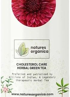 Natures Organica Cholesterol Care Herbal Green Tea- Control Your Cholesterol Level, Helps In Heart Problems,Infused With Dandelion Root, Rosemary, Rose Tea & Ginger(100Gms)