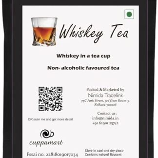 cuppamart Whiskey (Whisky) Flavoured Tea, Non Alcoholic Black Tea | Single Malt | Hot Whisky Tea Or Cold Brew | High Caffeine | 50 Gm ( 30 Cups) | Loose