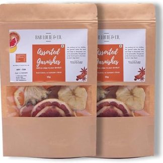 Bab Louie & Co. Assorted Dehydrated Fruits Garnishes For Cocktail, Mocktail, Detox Water, Green Tea, Snacks | Air Dried | Gluten Free | No Sugar | 100% Natural | Zero Preservatives | 50 Gm (Pack Of 2)