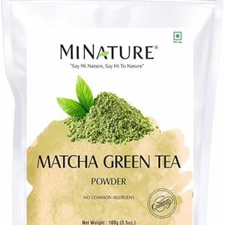 mi nature Matcha Green Tea Powder |Pure Matcha For Latte, Smoothie, Cooking, Baking, Coffee, Tea | Helps Support Digestive Health | Nutrition Rich & NON-GMO, Vegan, Supper Food | 100gram (3.5Oz)