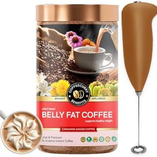 Coffeecurry Berry Fat Coffee (65g) with Whisk - Helps Reduce Tummy | Instant Coffee with Herbs | Premium Arabica Roast Coffee