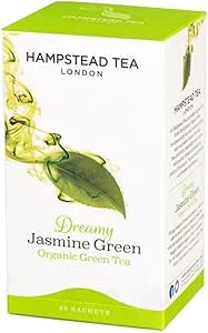 Hampstead Tea & Coffee Organic Bio Tea Bags - Green Tea & Jasmine (20 per box)